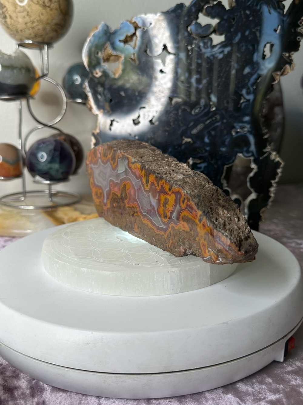 Moroccan agate slice MAS05 - Picture 3 of 6